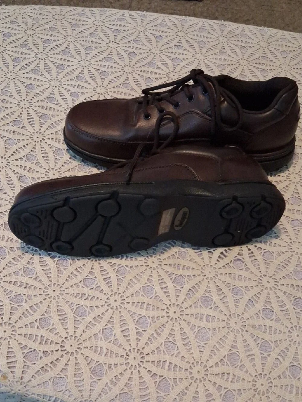 Rockport Brown Leather Lace-Up Casual Oxfords